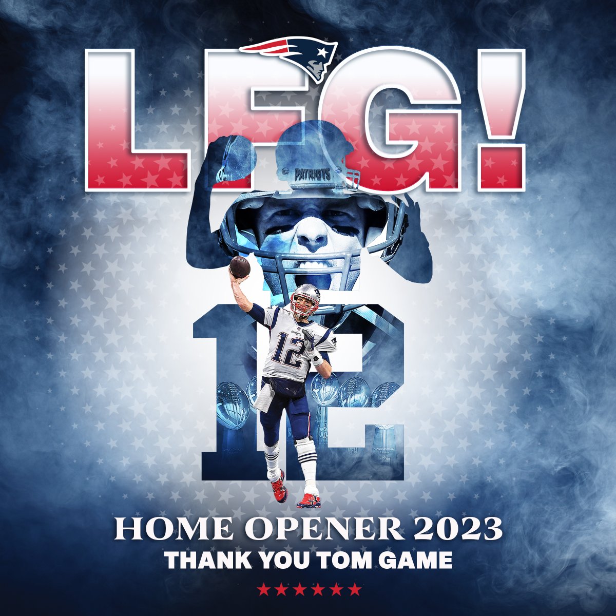 12 is coming home.

<a href="/TomBrady/">Tom Brady</a> will be honored at our home opener at <a href="/GilletteStadium/">Gillette Stadium</a>.

Full game info tonight at 8:00 PM on <a href="/nflnetwork/">NFL Network</a>.