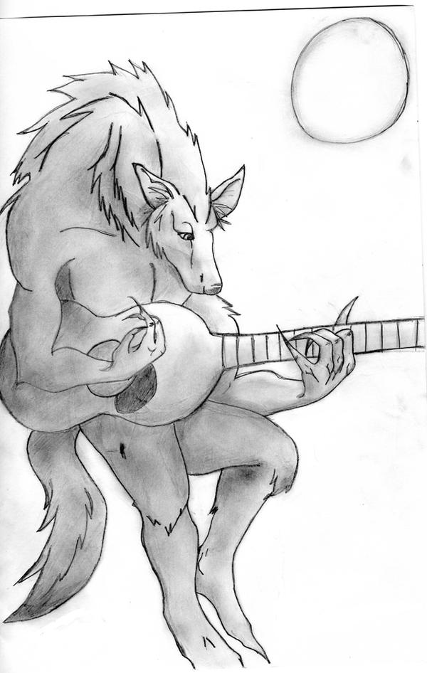 Seriously, what could be cooler than a rock 'n' roll werewolf? (Art by @EvilViergacht, RachelWolf, Kikane, and Unicorngirl89) #WerewolfRock #WerewolfArt #Werewolf