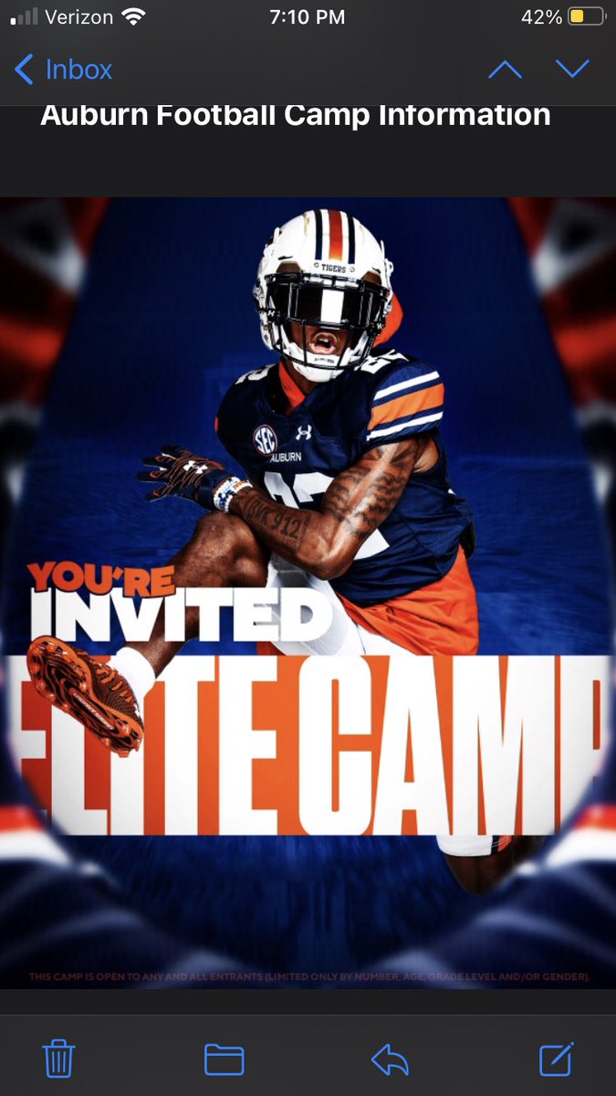 Thank you <a href="/AuburnFootball/">Auburn Football</a> for the camp invite!  <a href="/MSBulldogFTBL/">M-S Bulldog Football</a> <a href="/PrepRedzoneIL/">Prep Redzone Illinois</a> <a href="/OJW_Scouting/">PrepRedzone Oliver</a> <a href="/CoachBigPete/">Peter "Coach Big Pete" Leinweber</a> <a href="/DeepDishFB/">DEEP DISH FOOTBALL</a> <a href="/damehova9/">Damon Simmons</a> <a href="/CoachHughFreeze/">Hugh Freeze</a> <a href="/CoachCaddy24/">Cadillac Williams</a> <a href="/CoachPMonty/">Philip Montgomery</a>