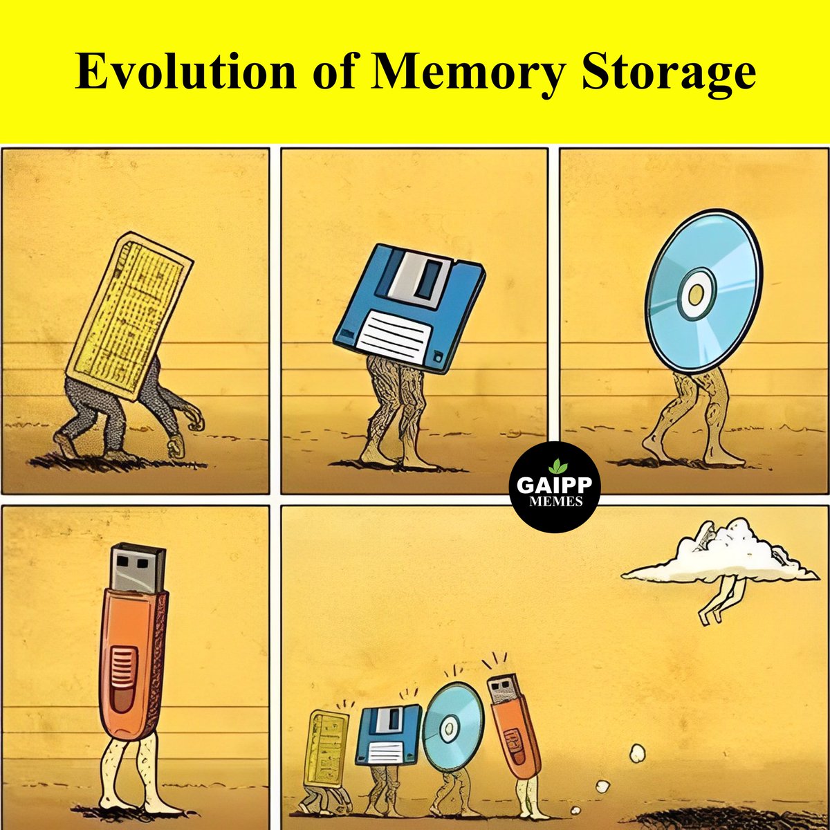 #itmemes #memory #storage #gaipp #gaippmeme #evolutionofinternet #internethistory #evolutionofstorage #itfun