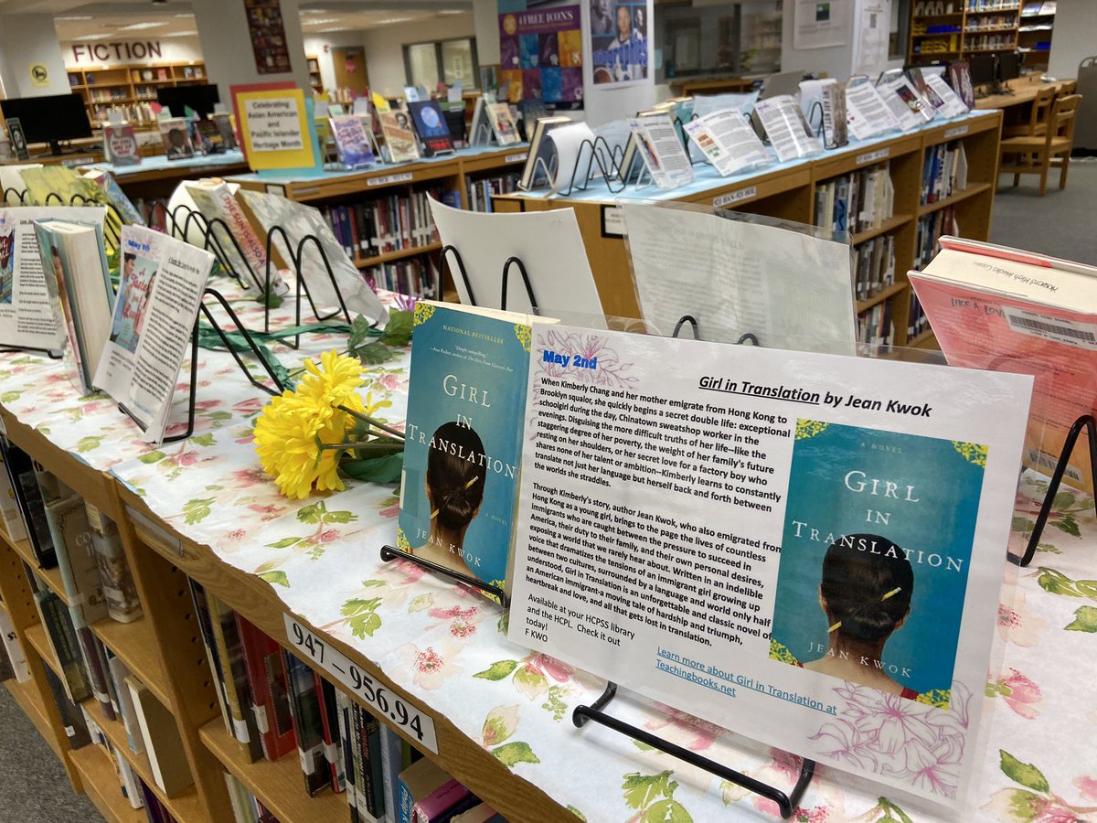 HOHSmedia's tweet photo. Check out the media center’s  #AAPIHeritageMonth display and celebrate with us by reading one of these wonderful books! https://t.co/hzvlDOkcNk