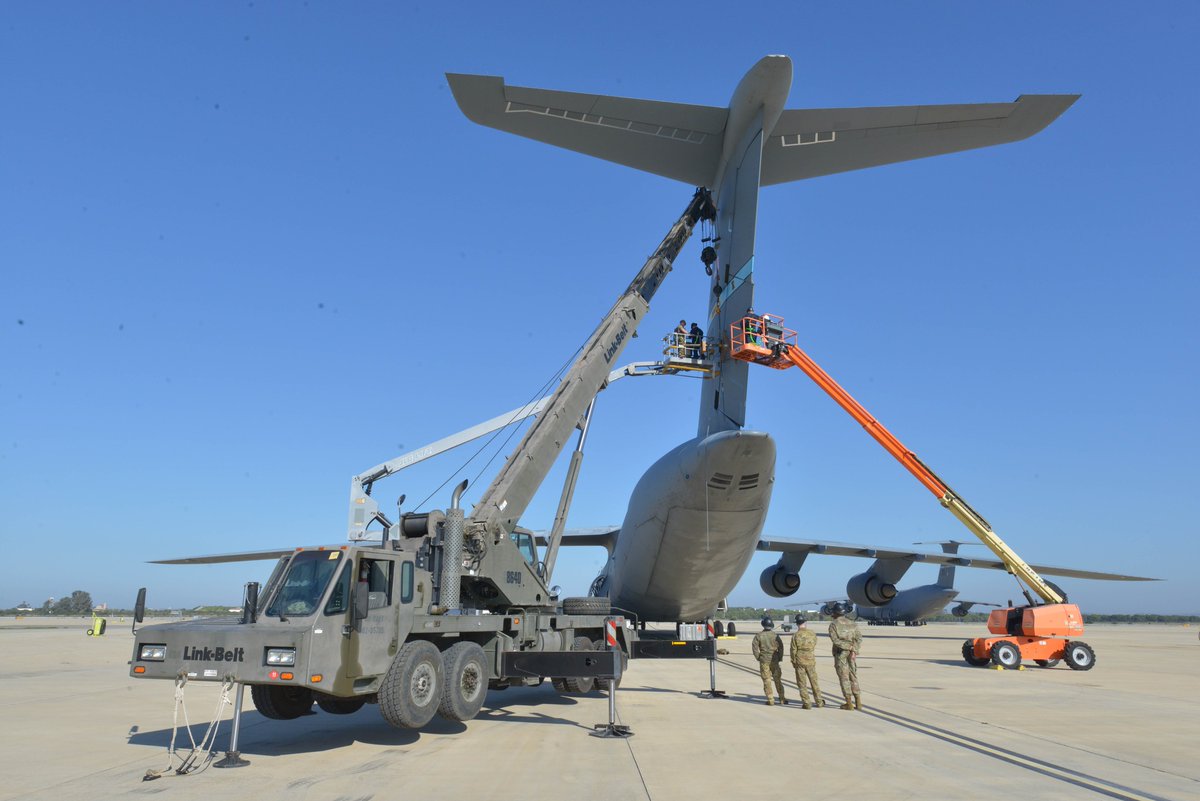 Caption This!

Seabees assigned to NMCB 11 and Airmen assigned to the 436th Maintenance Squadron work to remove the rudder of a C-5M Super Galaxy, onboard Naval Station Rota, Spain, Jan. 6, 2023.

#CaptionThis #NMCB11 #Seabees #CanDo #usnavy #usnsm #C5SuperGalaxy #RotaSpain