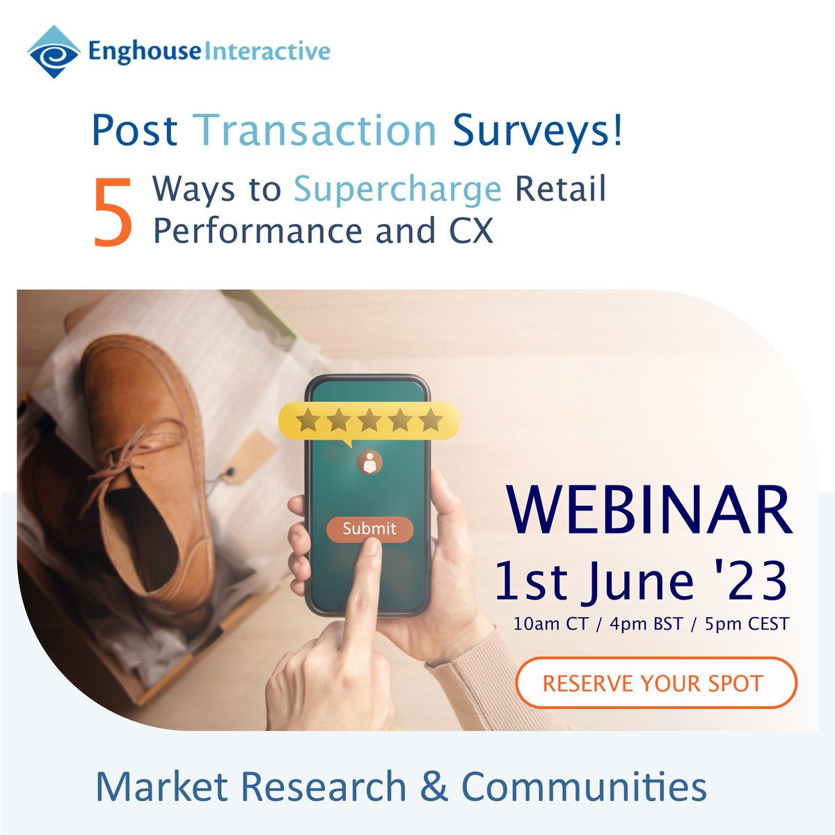 Survox's tweet photo. Join Dan Rangel to hear about a few proven ways of increasing retail performance with post-transaction surveys. Dan will outline the best practices and show how we can support you in achieving outstanding results. Save your seat now: https://t.co/oSg73XD6bo #customersatisfaction https://t.co/dS3M670A8u