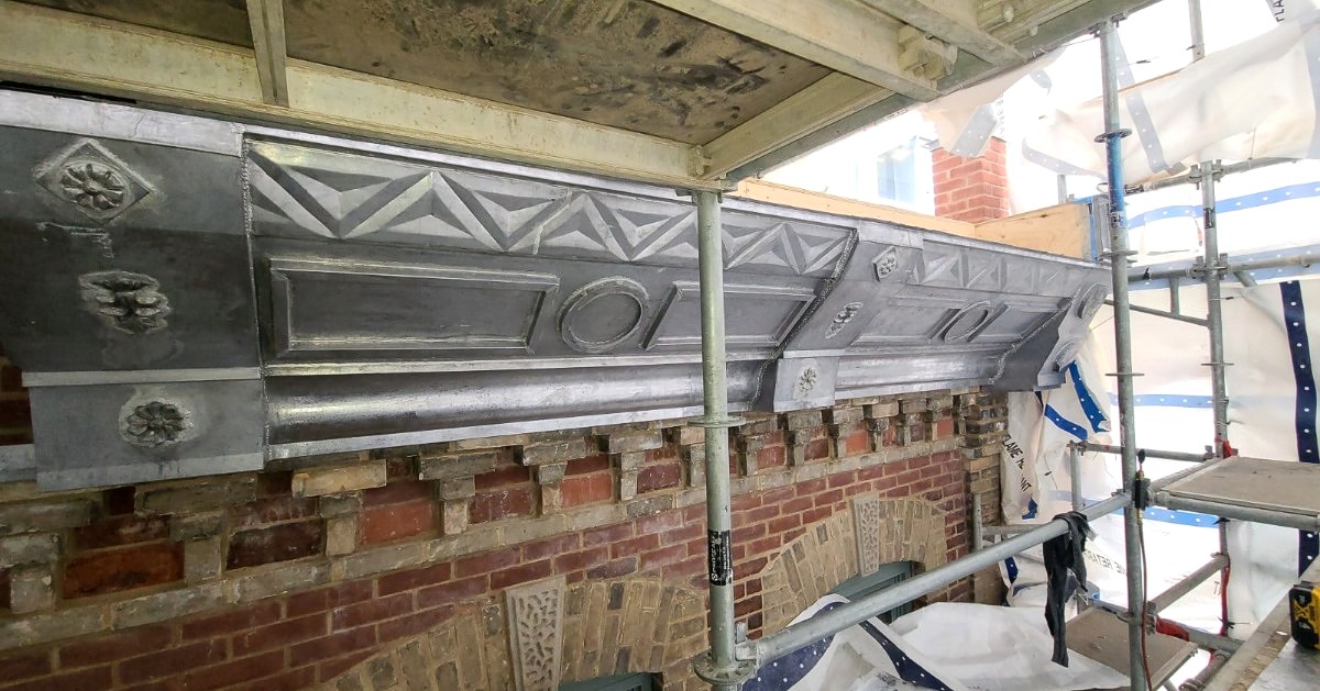 Some pretty stamped metal to look at on a Thursday. 

#cahp #aia #heatherandlittle #copperroofing #nrca #heritagerestoration #heritagebuildings #sheetmetal #metalshingles #restoration #sheetmetalsupplier
#SMACNA #OAHP #APPRESERVATION