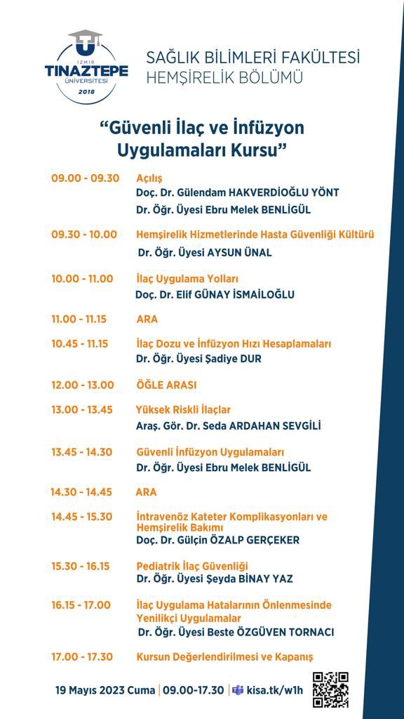 ebrumelek35's tweet photo. İZTÜ SBF Hemşirelik Bölümümüz tarafından düzenlenen kursa katılım ücretsiz olup kurs sonunda katılım belgesi verilecektir. Ön kayda gerek yoktur.
Microsoft Teams Meeting ID: 357 120 698 551 
Passcode: EWpmCB https://t.co/c9gQI9R3iJ