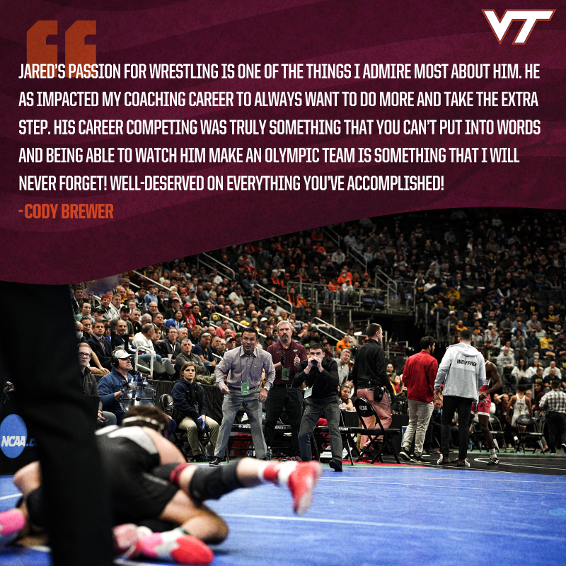 HokiesWrestling's tweet photo. Please join us in congratulating associate head coach 𝙅𝙖𝙧𝙚𝙙 𝙁𝙧𝙖𝙮𝙚𝙧 on his induction into the Florida Wrestling Hall of Fame👏

6️⃣ years in Blacksburg, a lifetime of wrestling, &amp; an honor nothing short of well-deserved @airfrayer 🫡
#ThisIsHome #Hokies 🦃