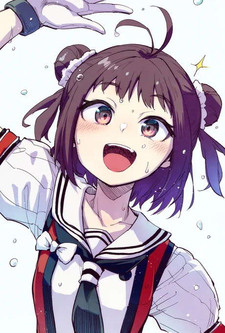 #笑顔100枚描いてみる やはりちゃん那珂…!! ちゃん那珂は全てを解決する…!! (34/100)