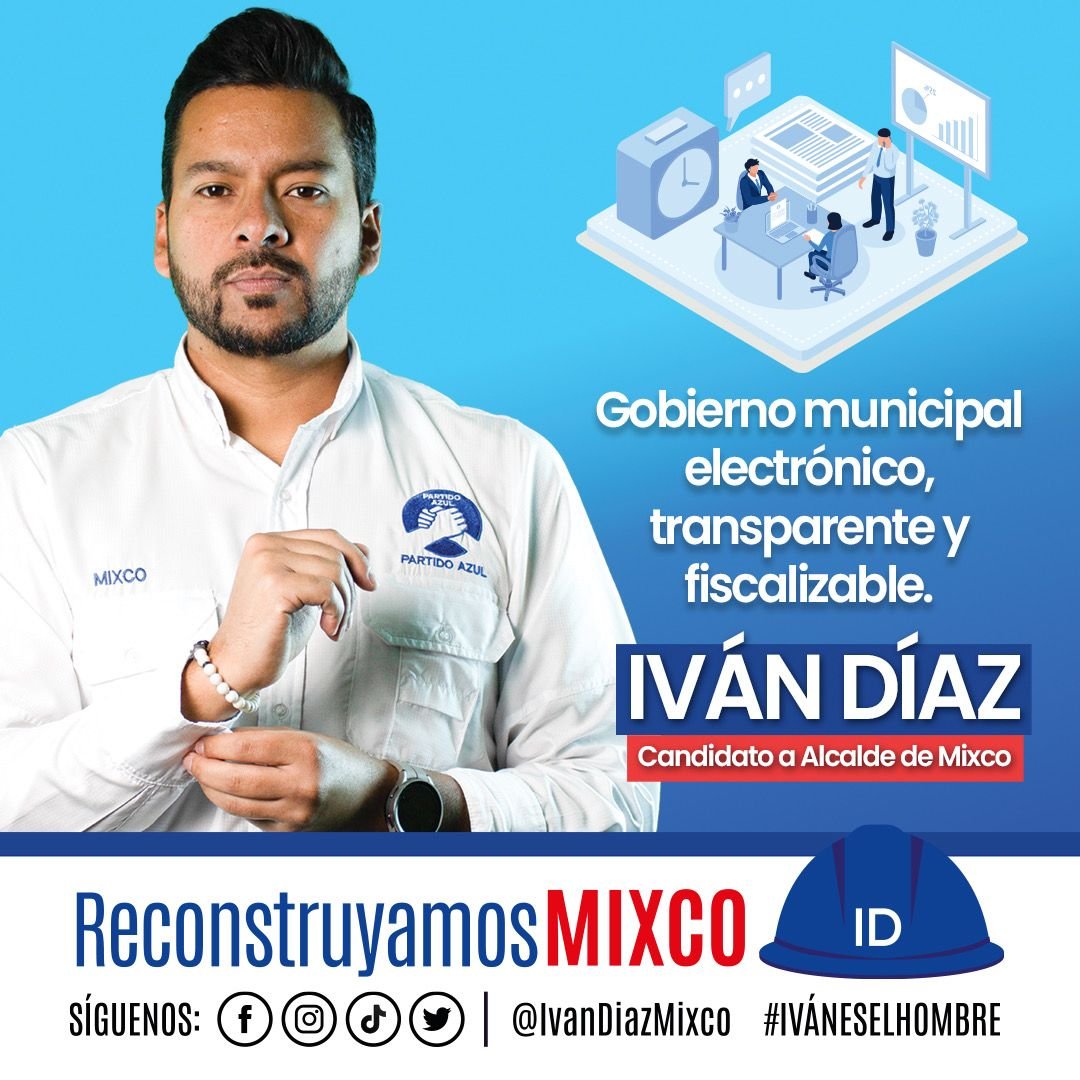 IvanDiazMixco's tweet photo. El vecino Mixqueño puede serr garante de la transparencia del manejo de fondos. #Mixco #Transparencia #Azul #Iváneselhombre #YABASTA https://t.co/4V0yYed3Yx