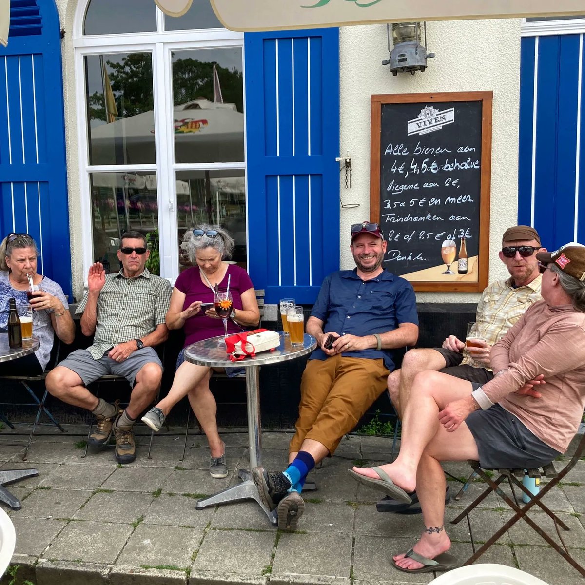beerandbiketour's tweet photo. Deinze - A short ride from Ghent in the countryside of East Flanders our ride into Deinze is wonderful. Cycling past Ooidonk Castle we always stop for a beverage at 't Oud Sashuis on the way into town. With our barge docked in the center of Deinze everything is an easy walk. https://t.co/hLS34lJCbz