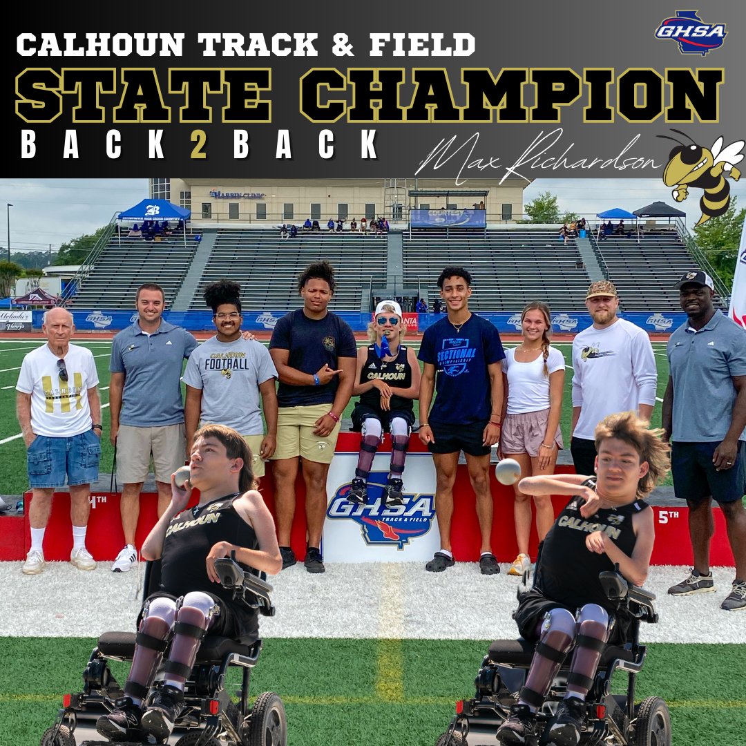 CalhounSchools's tweet photo. Congratulations to back to back STATE CHAMPION, Max Richardson! 🥇🏆🐝 https://t.co/EzbY3LK166
