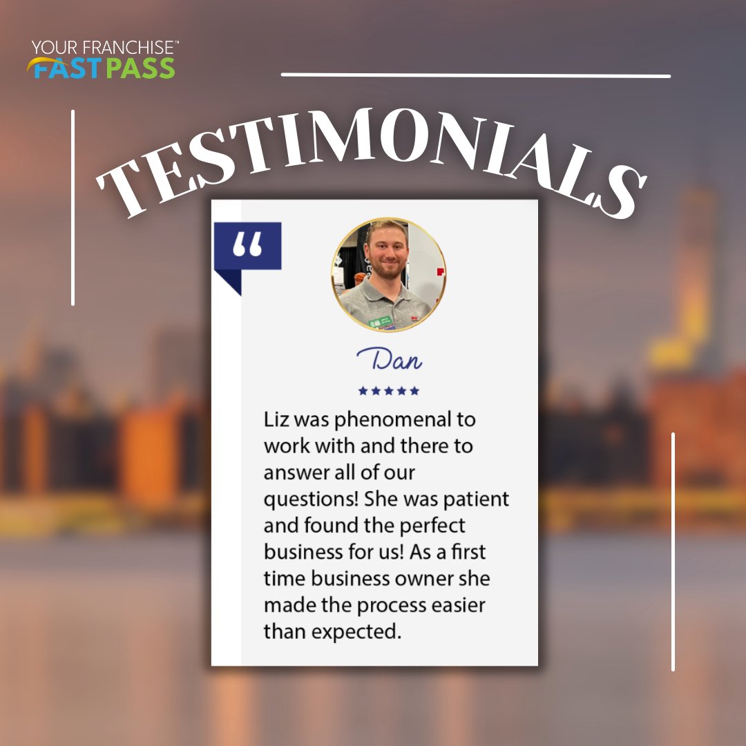 My goal is to help answer all of your questions and create a smooth transition into business ownership! 

Call now to book a free consultation: (207) 705-5604⁠.

#YourFranchiseFastPass #FastPassYourSuccess #FranchiseOpportunities #OwnYourBusiness #EntrepreneurFirst