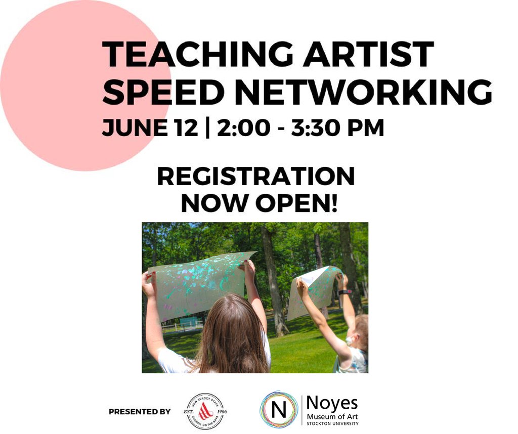 Register ahead of time for this exciting event and network with state arts organizations! 📆

📢 We will be a part of the New Jersey State Council on the Art's Teaching Artist Speed Networking event happening on June 12. 

Learn more: conta.cc/3AvYI7B #NJarts