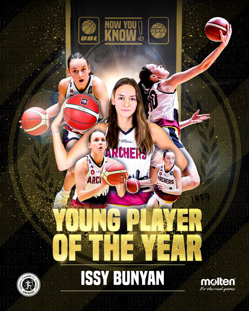 🏆🏹 Congratulations to @ArchersBasket’s young star @IssyBunyan, who has been named @MoltenSports Young Player of the Year! 📲FULL STORY: wbbl.org.uk/archers-star-i… #BritishBasketball