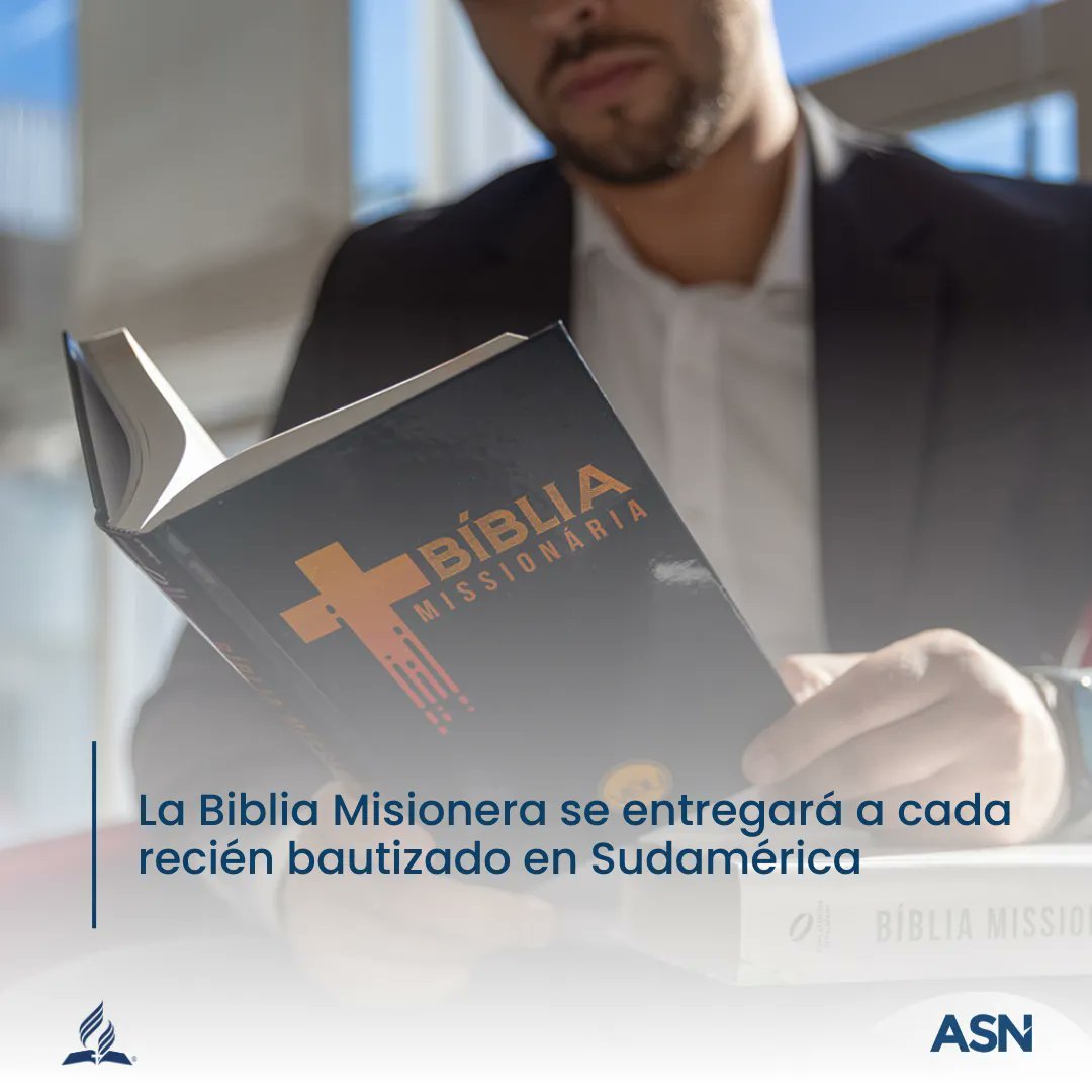 Cada nuevo adventista, un nuevo misionero. Iniciativa de la Iglesia Adventista regalará a cada persona bautizada un ejemplar de la Biblia Misionera, que contiene recursos para el evangelismo. buff.ly/42NZJns
