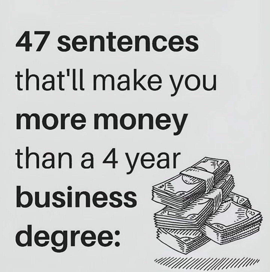 eyemediatamil's tweet photo. 47 Sentences that'll make you more money than a 4 year business degree:#makemoney #MMMedia #MMNews https://t.co/Stp1SMBYwQ