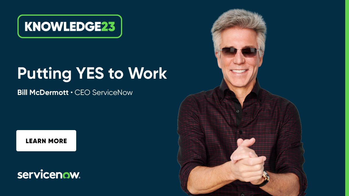 dontlookhere's tweet photo. Grow the top line or protect the bottom line? YES. Discover how to put YES to work during our #Know23 opening keynote, where CEO Bill McDermott &amp; special guests share how ServiceNow helps businesses overcome today's most pressing challenges. https://t.co/hRQKLpBTBo https://t.co/gSq5ZyyWAd