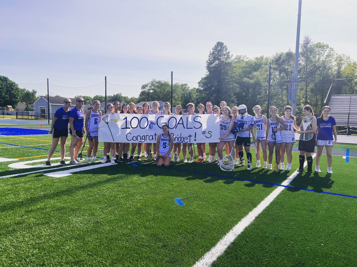 Congratulations to the PG Bridget Dickson on being the 8th player in schools history to score 100 Goals! Go Bridget and GO KNIGHTS!