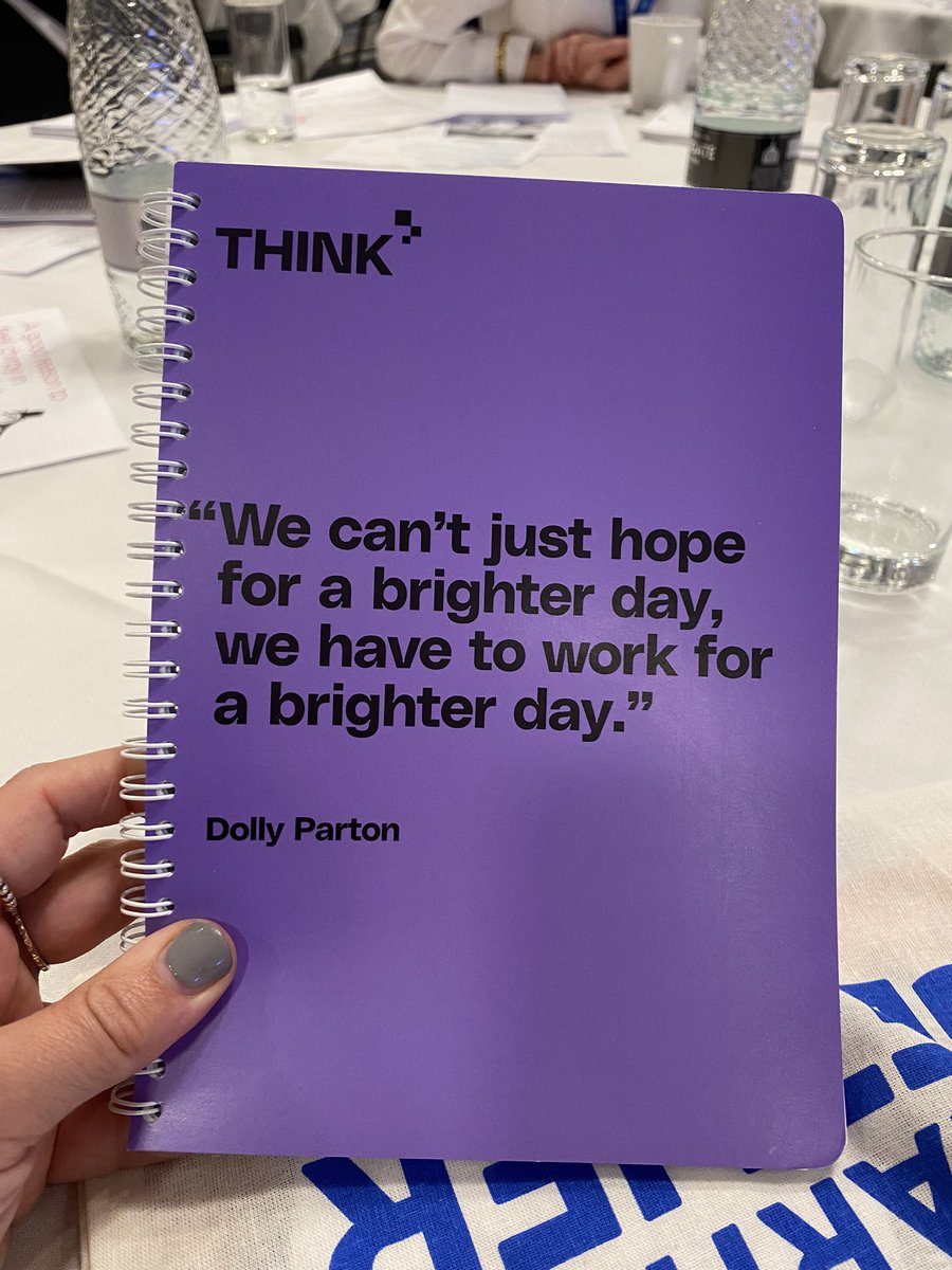 Delighted to get a new @ThinkCS notepad at the #NHSCharitiesConference 💙 love the quote! ✌️