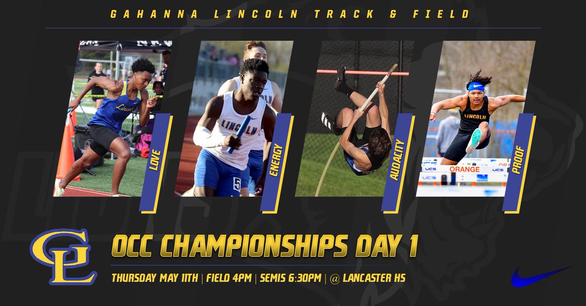Gahanna Lincoln Boys T&F (@lincoln_tf) on Twitter photo 📢 OCC Championships! ⚡️
🏟 Lancaster HS
📊 Live Results results.timingfirst.com/meets/25265 <a href="/GLHS_Athletics/">Gahanna Lincoln Athletics</a>
<a href="/gahannaxc/">GahannaXC/Distance</a> #STANCE 📢 OCC Championships! ⚡️
🏟 Lancaster HS
📊 Live Results results.timingfirst.com/meets/25265 <a href="/GLHS_Athletics/">Gahanna Lincoln Athletics</a>
<a href="/gahannaxc/">GahannaXC/Distance</a> #STANCE