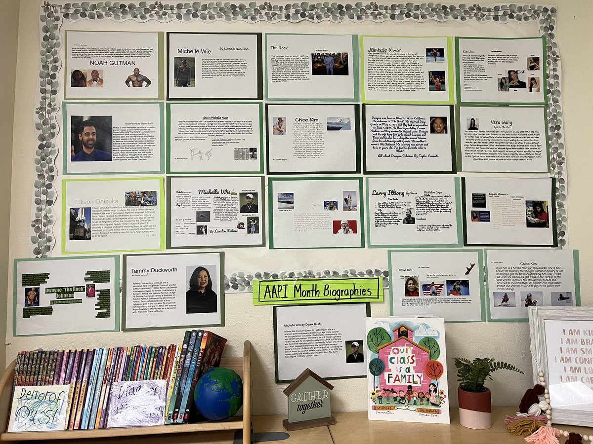Students were so excited to conduct independent research from the AAPI choiceboard, use their synthesizing skills from @TCRWP’s Bringing History to Life unit, host presentations, and display their work in our classroom. Love the pride and ownership! 🙌🏻#WOschool #WeAreChappaqua