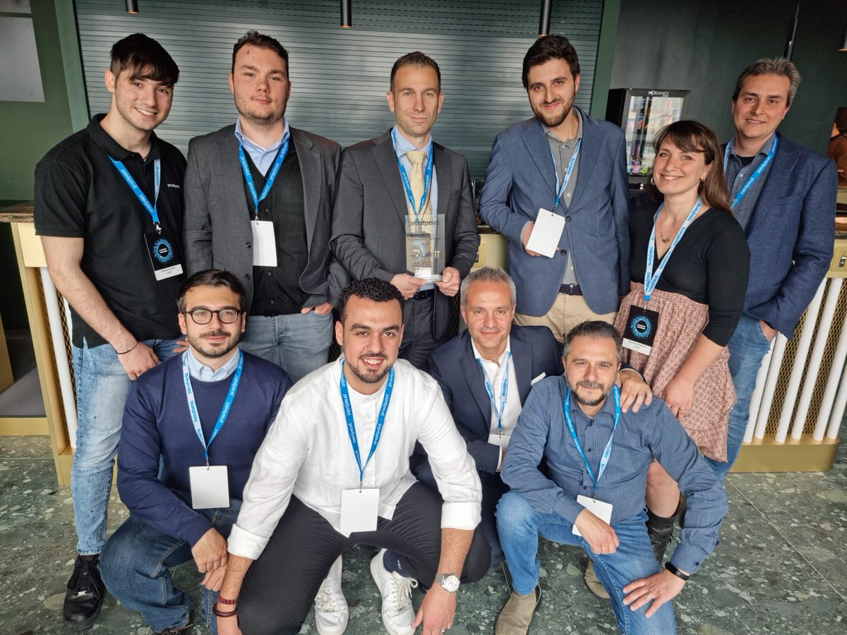 dgs_group's tweet photo. Oggi il nostro team 🛡️Cyber Security #DGS @LumITCyberSec ha ricevuto il premio 🏆 Best Performing Partner 2022 durante il @proofpoint Partner Connect Italia! Grazie ancora a tutti per la fantastica giornata, per il prezioso riconoscimento e… ad maiora!
#CyberSecurity #TeamCyber https://t.co/0FujFheG6e