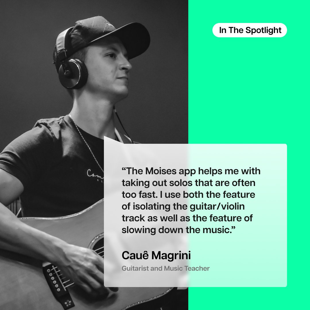 moises_ai's tweet image. The intuitive Moises App interface and advanced AI technology make it a must-have solution for any musician. Try it out and take your music to the next level! #MoisesAI #MusicApp #Guitarist