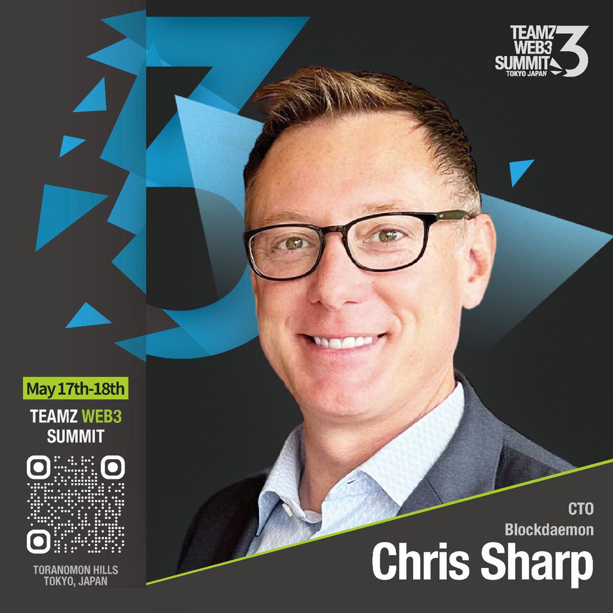 BlockdaemonHQ's tweet image. We’re thrilled to announce that #Blockdaemon’s CTO, Chris Sharp, will be speaking at the TEAMZ #Web3 Summit in Japan!

📆 May 17-18
📍 Toranomon Hills, Tokyo, Japan

Hosted by @Teamz_Inc

Register now!
web3.teamz.co.jp/ticket-list