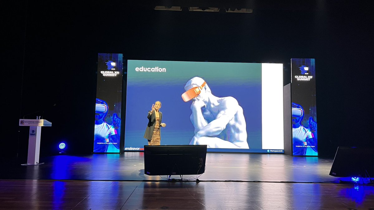 AGraylin's tweet photo. @AmyPeckXR @htcvive @Hellenic_Cosmos Thanks Amy! Your talk was amazing as usual. https://t.co/OnvRokkhqM