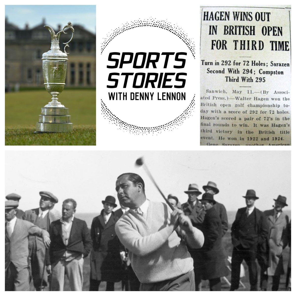 SportsStoriesDL's tweet photo. #SSDLHistory - On May 11th in 1928, golfing great #WalterHagen won the @TheOpen at The Royal St. George GC for the 3rd of his 4 #BritishOpen wins.  Hagen would finish his career with 11 majors, #3 all-time behind #JackNicklaus and 1996 #AAUSullivanAward finalist #TigerWoods. https://t.co/HAJC35PXYB