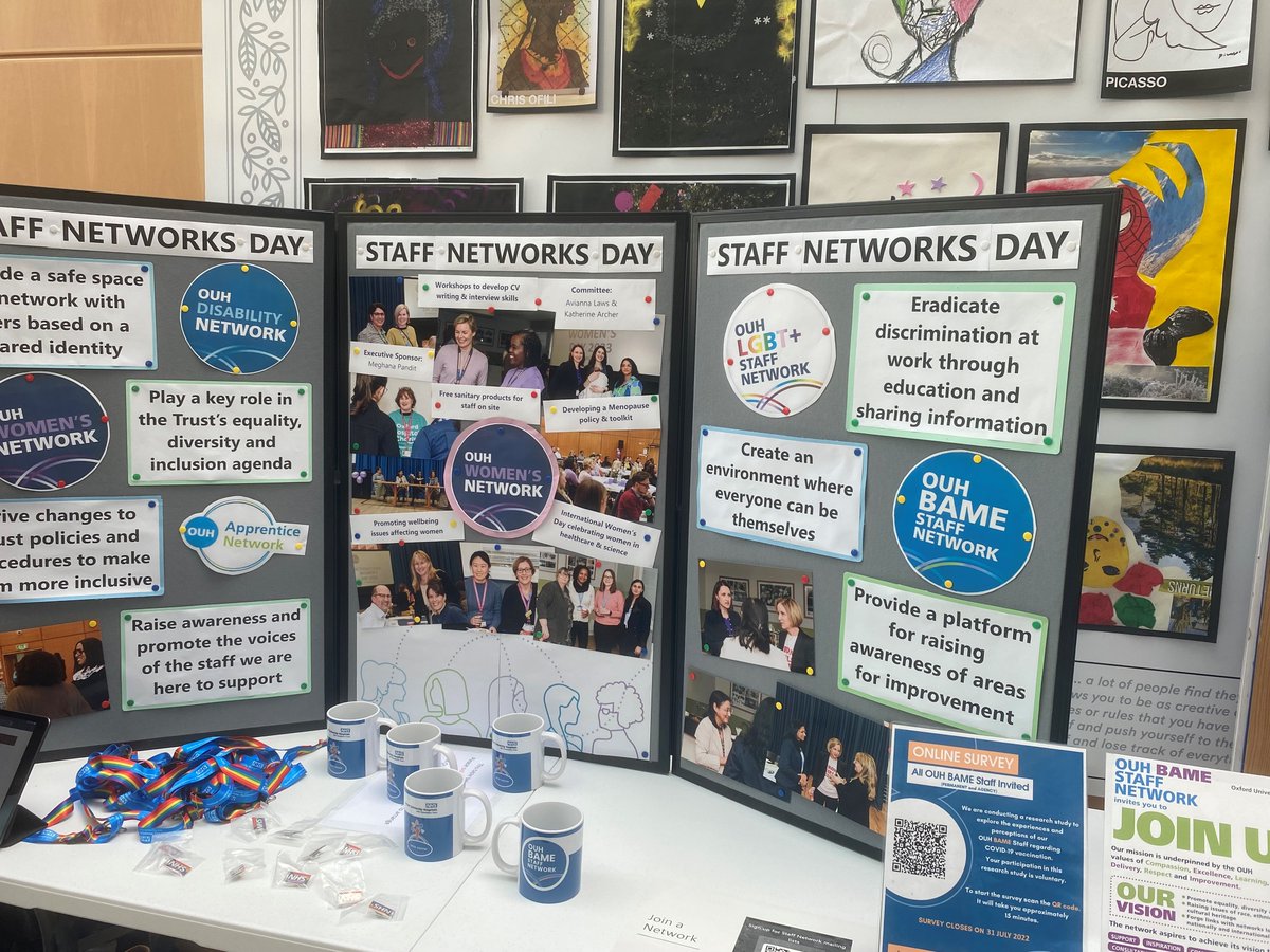 Yesterday was the National Day of Staff Networks - a day to recognise networks that add value to our workplace.

If you’re popping by the JR this afternoon, come and visit our Staff Network representatives just outside Pret before 3pm today! ⬇️