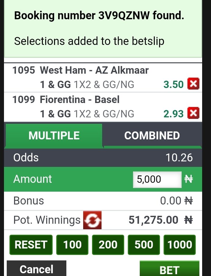 BOOOOOOOOOOOM!!!!!!! on Twitter "BET9JA LOVERS Double 10odds on