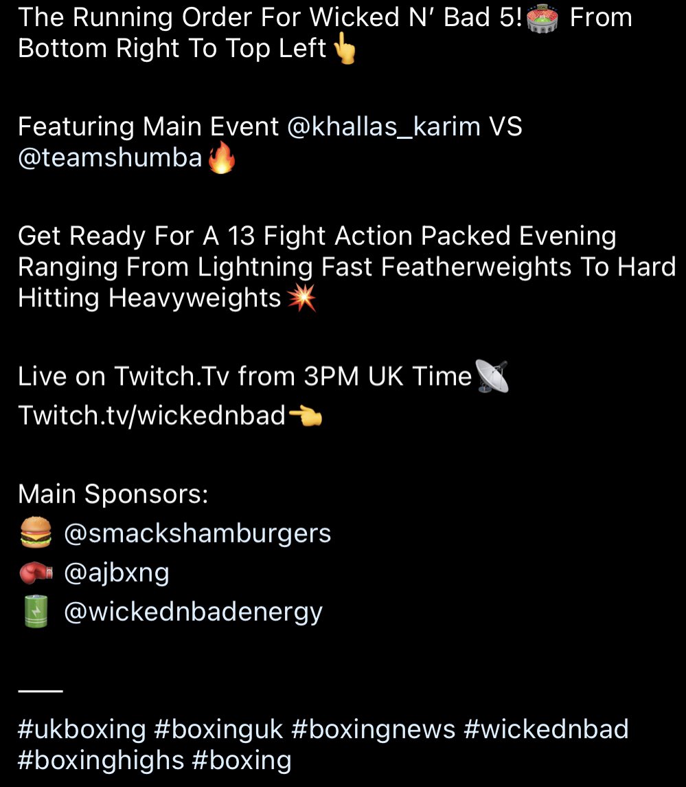 All The Information You Need To Know. Live Stream Starts At 3pm 🔥 

#ukboxing #ukboxing #boxingsnews #wickednbad #boxinghighs #boxing #BoxingFans #twitch