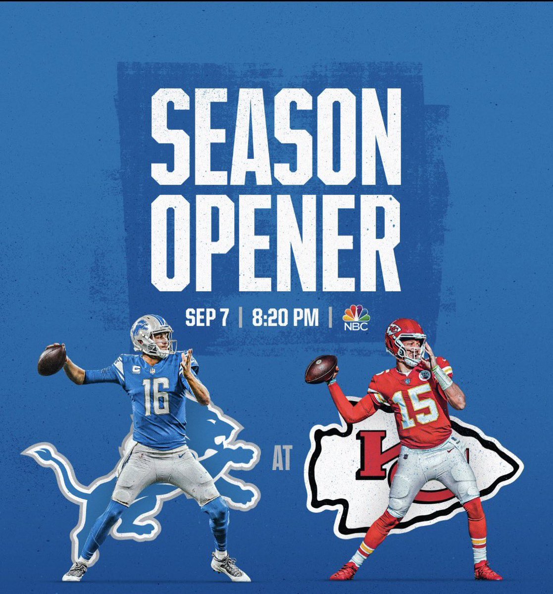 The Lions have come so far that the NFL gave them the PRIMETIME SEASON OPENER against the reigning Super Bowl Champs. Biting Knee Caps has paid off.