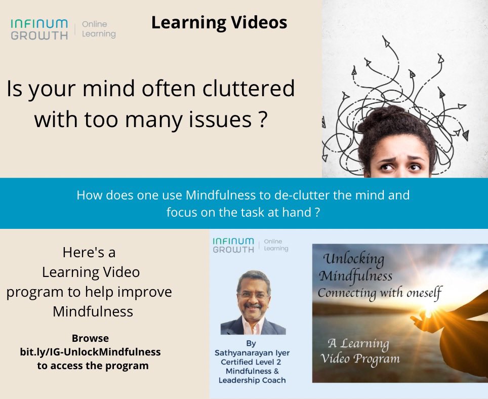 InfinumG's tweet image. #learningvideo #mindfulness 

Watch this short video program which helps one to focus and reduce unnecessary stress.. 

Visit bit.ly/IG-UnlockMindf… to access the program