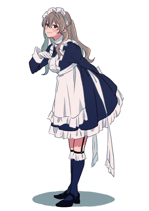 歌織さんにはクラシックをベースにミニメイド服!