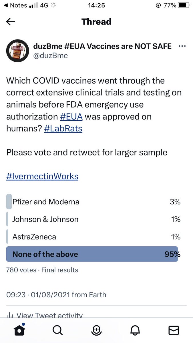 duzBme's tweet photo. #BMJ confirmed #Moderna Emergency Use Authorisation vaccines #EUA NOT SAFE exactly 2 months after my a/c got 18 months ban for this tweet. https://t.co/vzpnPy5fhb