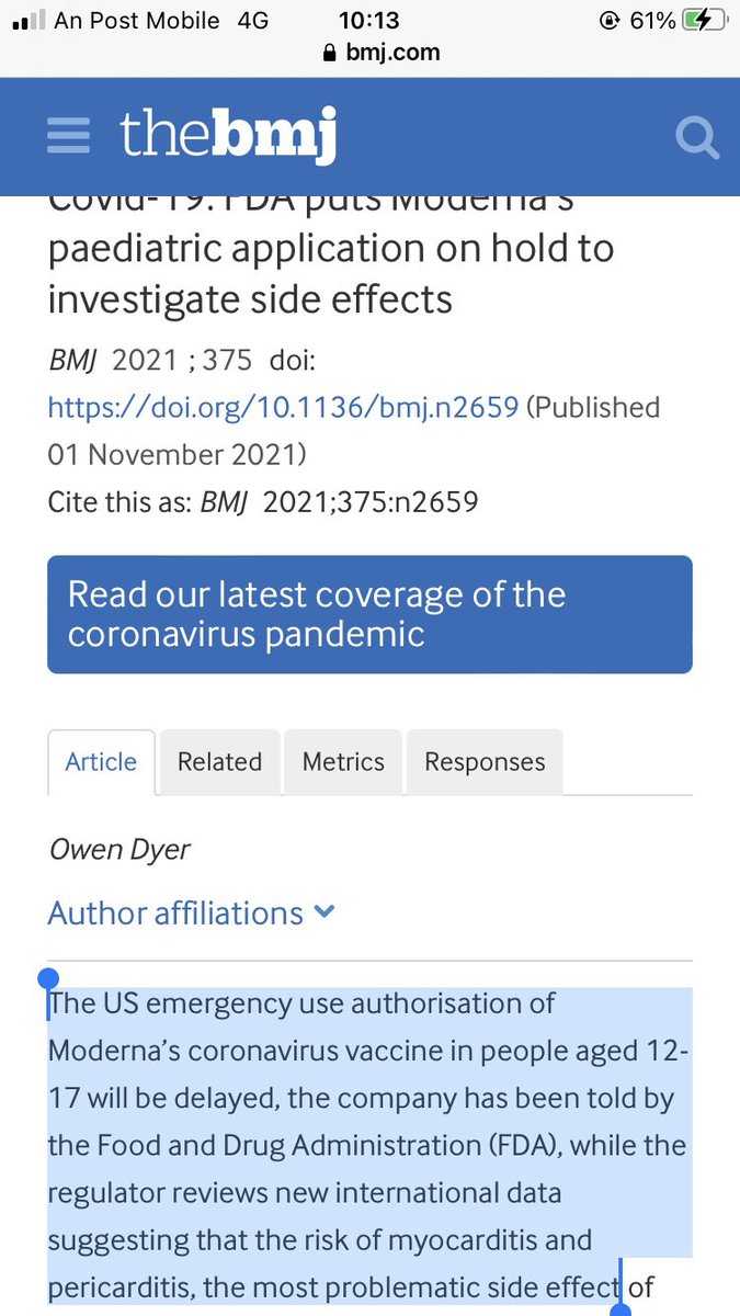 duzBme's tweet photo. #BMJ confirmed #Moderna Emergency Use Authorisation vaccines #EUA NOT SAFE exactly 2 months after my a/c got 18 months ban for this tweet. https://t.co/vzpnPy5fhb