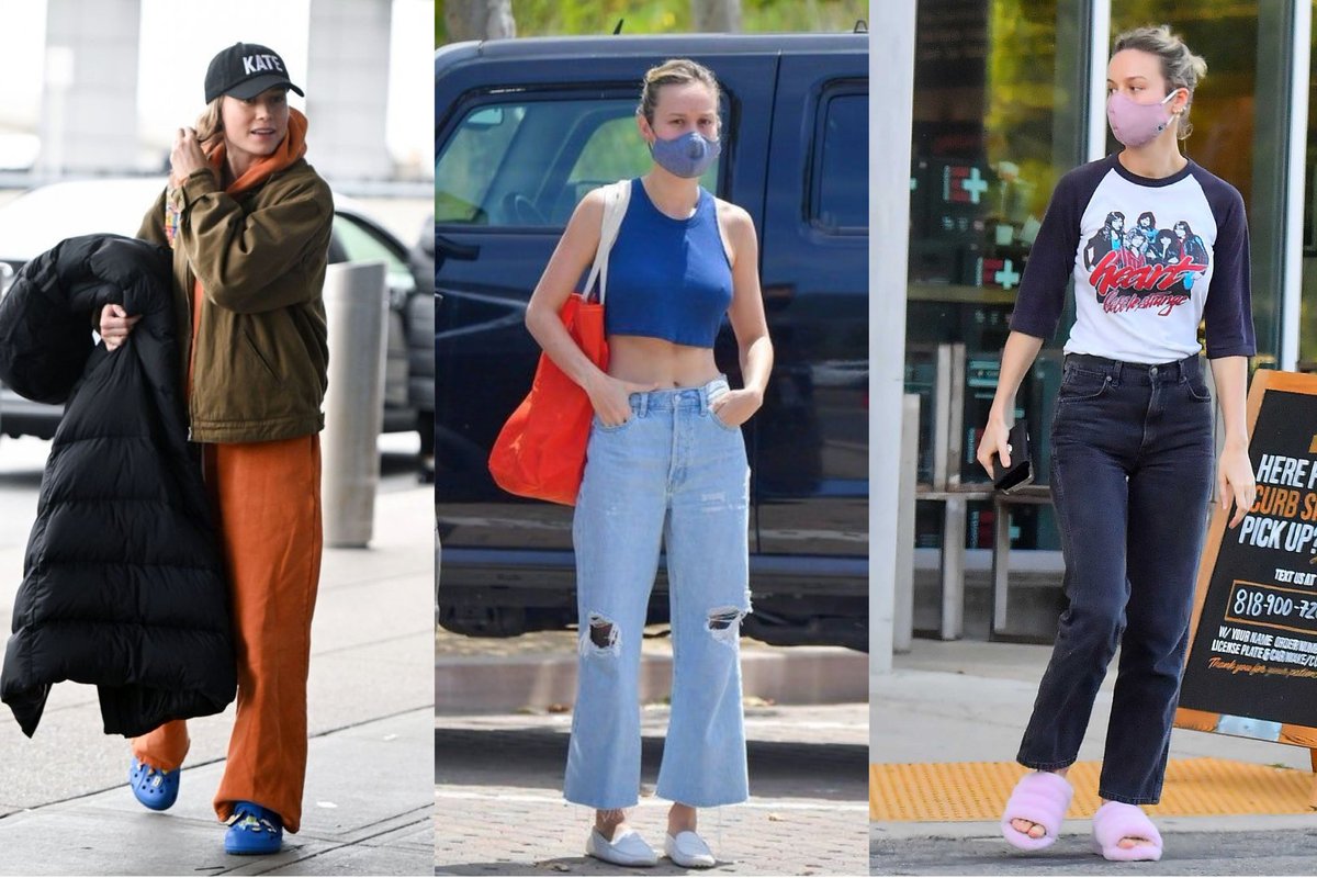 thinkerbrie's tweet photo. brie larson's street style https://t.co/tyXaab1O6O