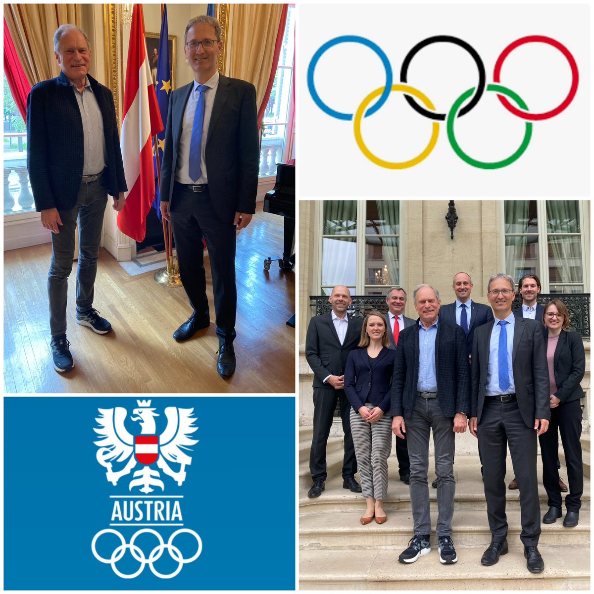 Dans les starting-blocks avec le Comité olympique 🇦🇹: le SG Peter Mennel et le Chef de mission <a href="/Paris2024/">Paris 2024</a> Christoph Sieber en pré-visite dans la capitale #Olympic #Paralympic #teamAUT