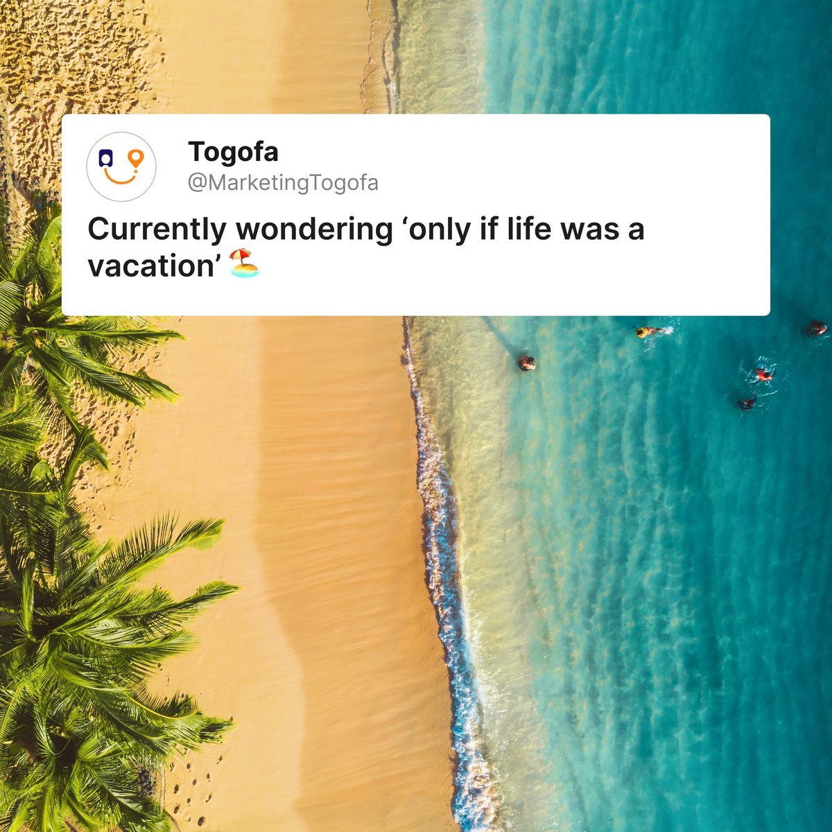 MarketingTogofa's tweet photo. Wondering if there's a way to turn every day into life's best vacation!πβ€
#togofa #togofatravel #besttravelpartner #yourpartnertogofa #travelwithtogofa #tripideas #travel #travelling #getaway #bestplacestogo #beautifuldestinations
#exploretheworld #vacationmode #vacationplans https://t.co/XR8hlcOVN4