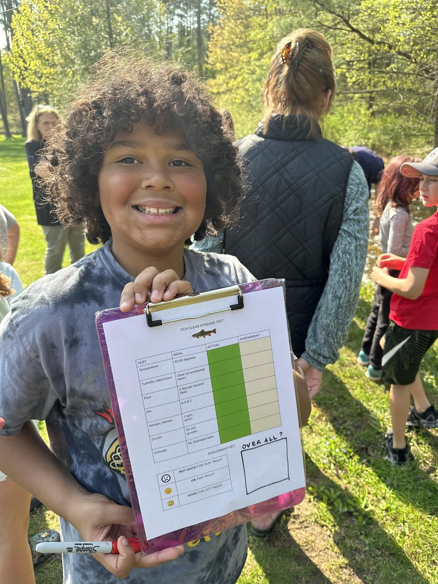 SuptHubert's tweet photo. Amazing day with Otter Creek Academy for their trout release project! Science and smiles all around! https://t.co/0JyYg9xQsE