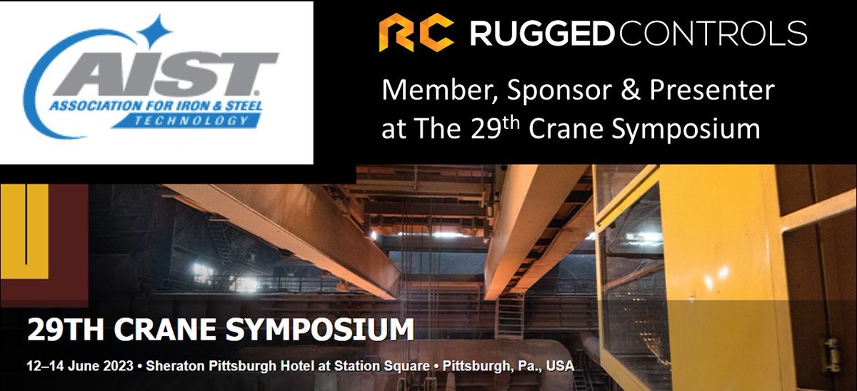 ruggedcontrols's tweet photo. Rugged Controls is proud to be a presenter at this years #aistech Crane Symposium

#ruggedcontrols #precisionthatlasts #controls #maritimeindustry #cranes #sensors #automation #heavylifting #crane #rigging #materialhandling #shipyard #lifting #industrialautomation #shipbuilding https://t.co/qSqJcvYrNE