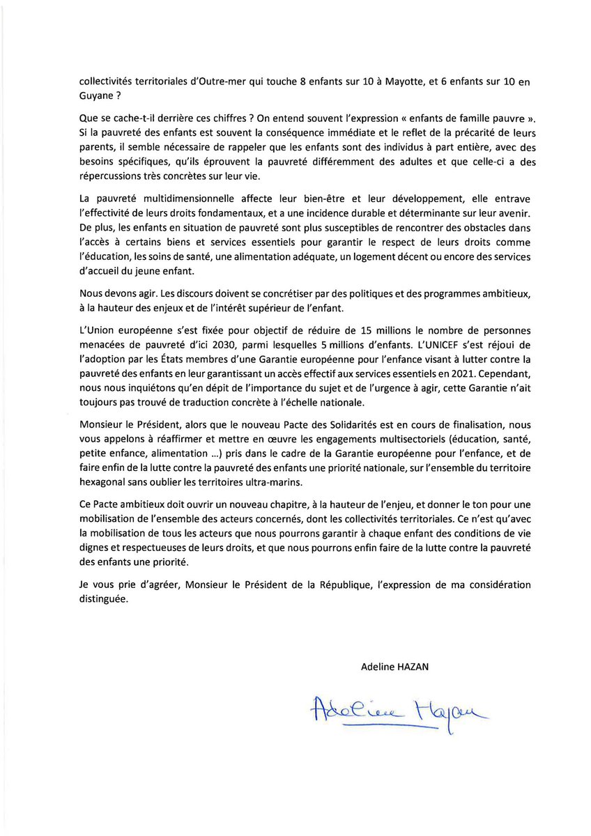 UNICEF_france's tweet photo. 🔴 « Monsieur le Président de la République, faisons de la lutte contre la #pauvreté des enfants une priorité ! »

Notre lettre ouverte à @EmmanuelMacron signée par plus de 275 parlementaires, élus locaux et société civile, pour rappeler l’urgence d'agir. https://t.co/AJ1Sw38GzA https://t.co/EwDl0sxX6V