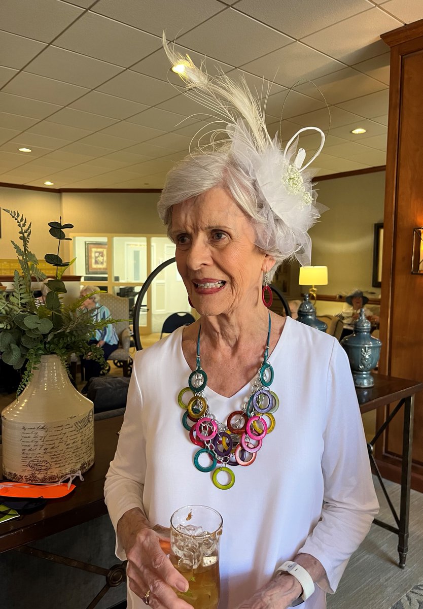 With hats like these it must be the Kentucky Derby! Great entertainment by Joan &amp; Paul for All Seasons!