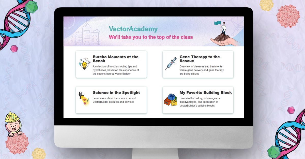 It’s finally here… at VectorBuilder, we're excited to share our expertise with YOU!

hubs.la/Q01Pqjwd0

🧬VectorAcademy is our knowledge base that serves as your go-to resource for all things cloning, viruses, and gene delivery. Dive in and discover what's possible!