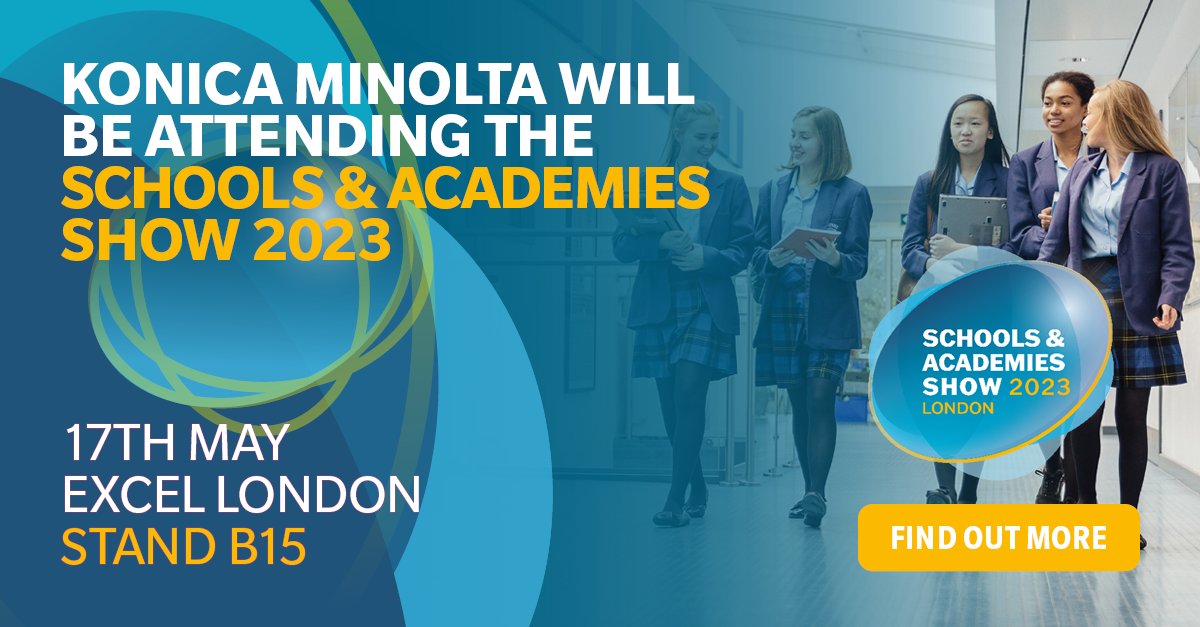 KonicaMinoltaGB's tweet photo. Don't miss Konica Minolta at The Schools and Academies Show next week! Discover our Safeguarding Video Solutions for student, teacher, and property protection. Join us at stand B15 for a live demo by @DarrenCawte
#theschoolsandacademiesshow #saas23 #education #safeguarding #cctv https://t.co/L0xWilvg5U