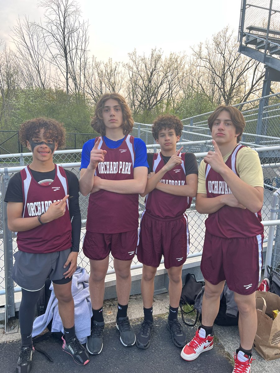 Another record bites the dust!  Our 4x100 team of Aiden Rodriguez, Xavier Elom, Cole Rodo and Jayden Hasset with a time of 52.15 seconds!  #awesomekids