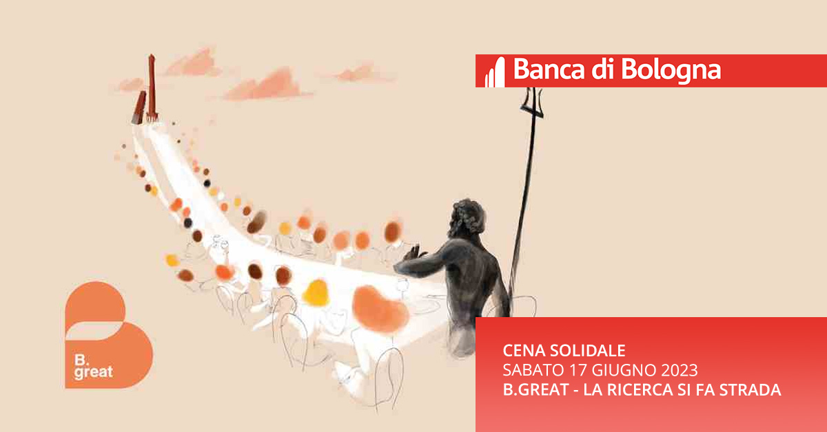Banca di Bologna è main partner della cena solidale di <a href="/bimbotuofficial/">Bimbo Tu</a> che si terrà sabato 17 giugno, dalle due torri fino al Nettuno! 🎗
📝 Prenota subito un posto al seguente link: bolognabgreat.it