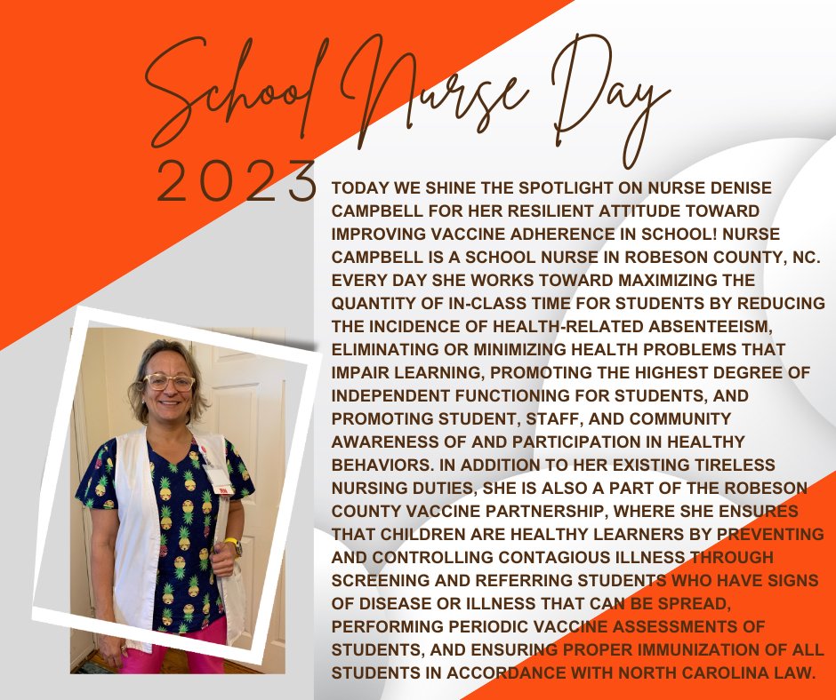 ShauvonSWright's tweet photo. Happy #SchoolNurseDay . Let's celebrate #nurse Denise Campbell @PSRCEDU ! #SND2023 https://t.co/2tDejuvXxK