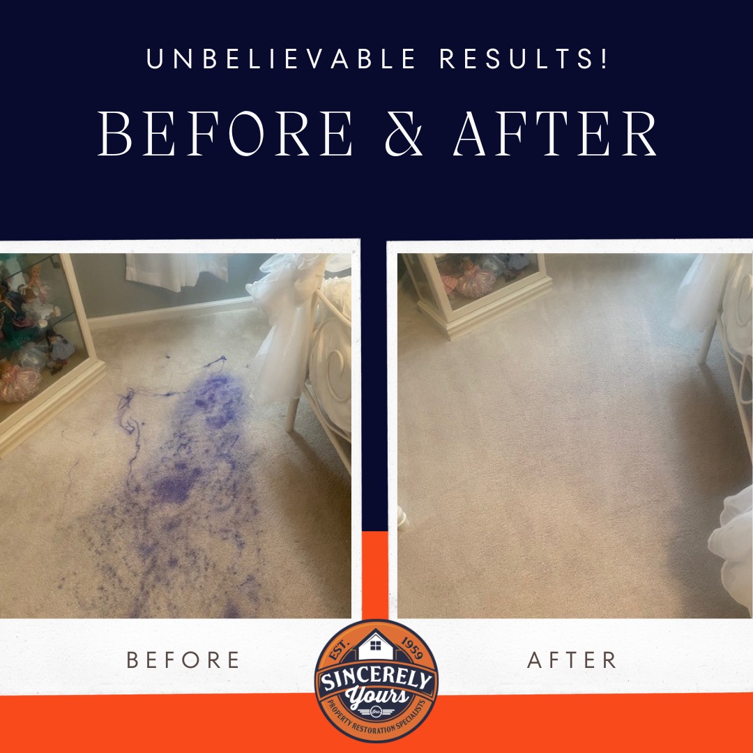 This customer thought she was replacing her carpet due to a purple pigment shampoo spill...
She is now a Sincerely Yours, Inc. customer for life!
#carpetcleaning #stainremoval #supportsmallbusiness #supportlocal #RESULTS